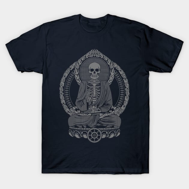 Starving Buddha Charcoal T-Shirt by GAz